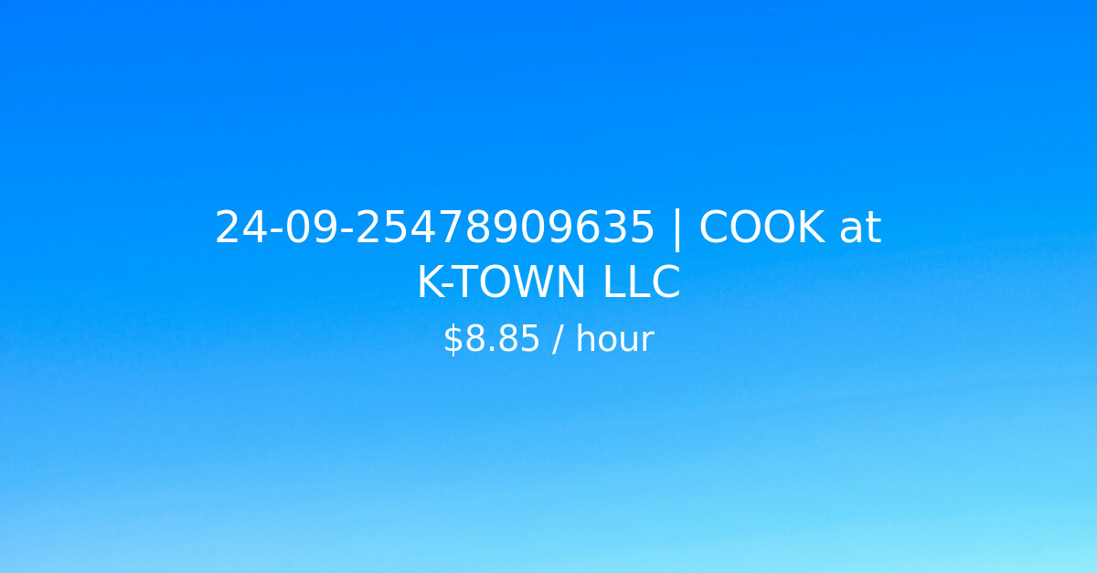 240925478909635 COOK at KTOWN LLC CNMI Department of Labor JVA Board